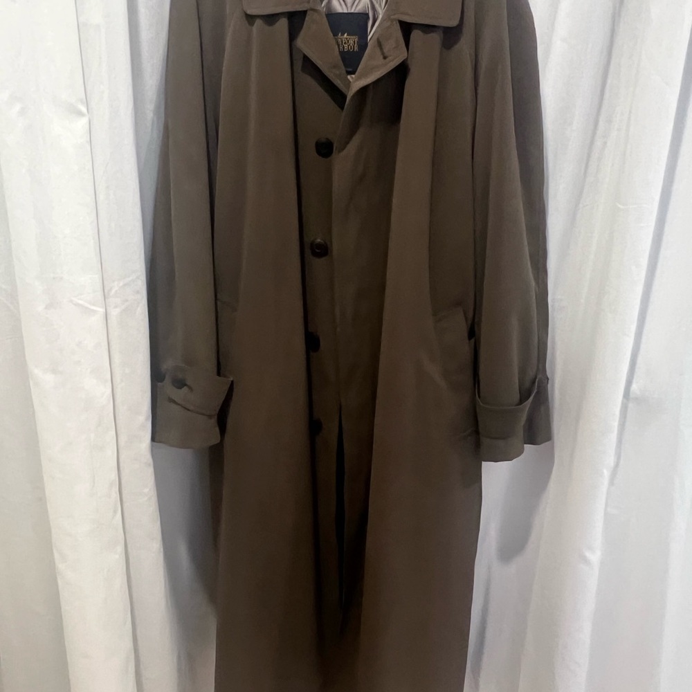 Vintage Men's Brown trench coat Overcoat